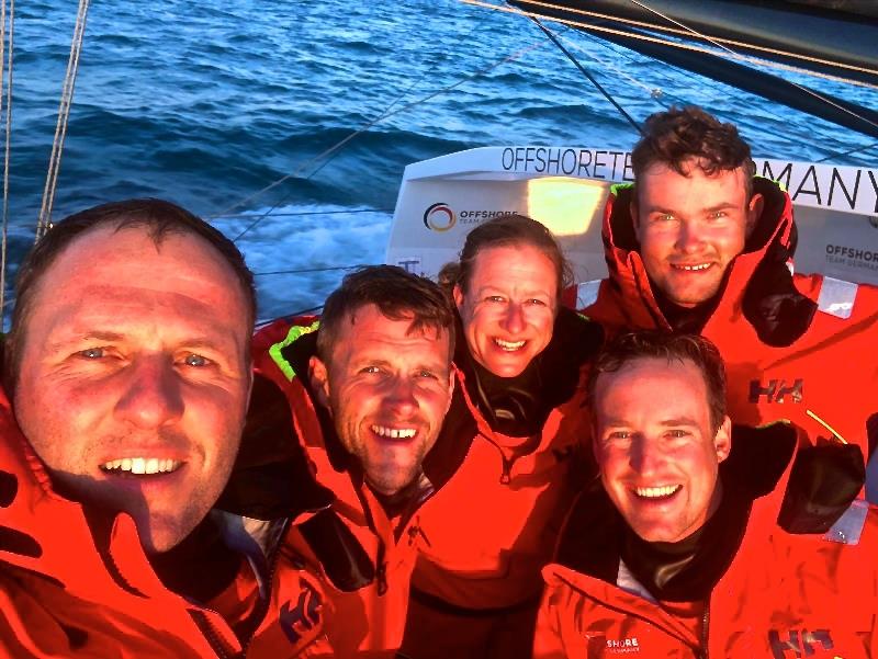 OTG-Team for the Fastnet Race: Robert Stanjek, Ian Smyth, Annie Lush, Conrad Colman, Phillip Kasüske (from left). - photo © Offshore Team Germany