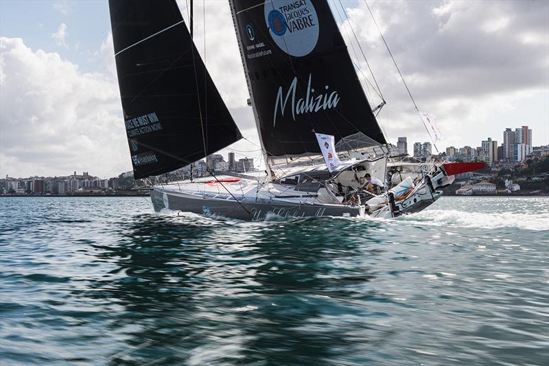 Malizia II - Yacht Club de Monaco skippers Boris Herrmann and Will Harris take 12th place of the Imoca category of the Transat Jacques Vabre on November 11, in Bahia, Brazil photo copyright Jean-Louis Carli / Alea taken at  and featuring the IMOCA class