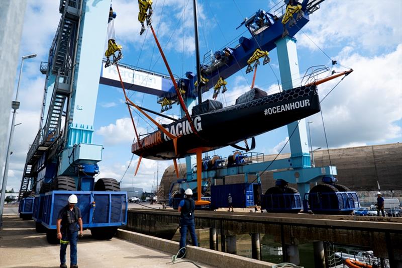 11th Hour Racing Team launches their boat from Lorient, France after the winter refit with Multiplast. - photo © Martin Viezzer / 11th Hour Racing