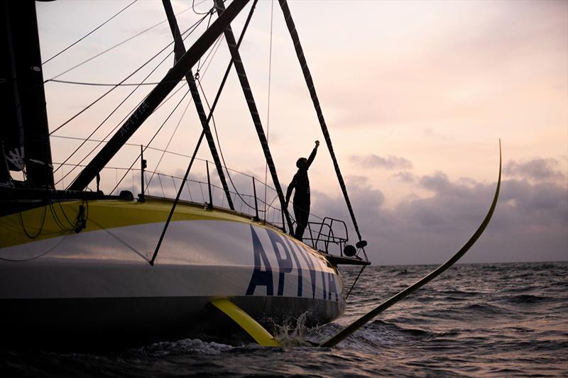 Arrivée de Charlie Dalin (Apivia), deuxième de la Vendée - Arctique - Les Sables d'Olonne 2020 photo copyright Eloi Stichelbaut - polaRYSE / IMOCA taken at  and featuring the IMOCA class