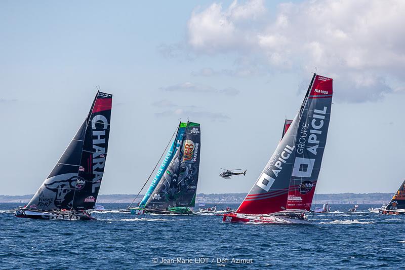 A clean start for the 17 IMOCAs competing in the 48 Heures Azimut photo copyright Jean-Marie Liot taken at  and featuring the IMOCA class