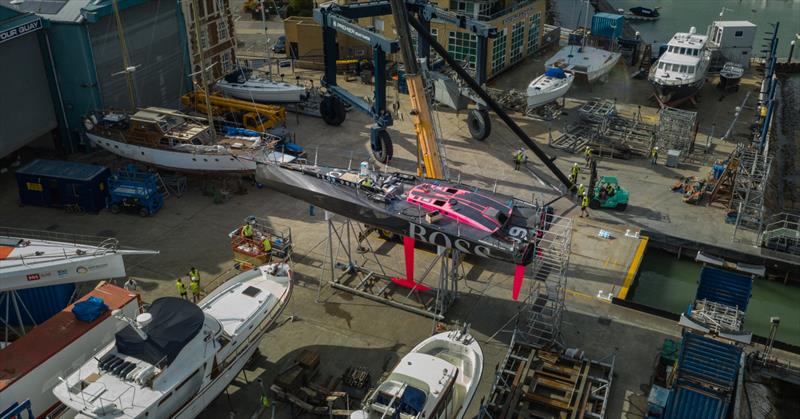 Hugo Boss IMOCA60 complete final check before heading for the start of the 2020 Vendee Globe Race - photo © Alex Thomson Racing