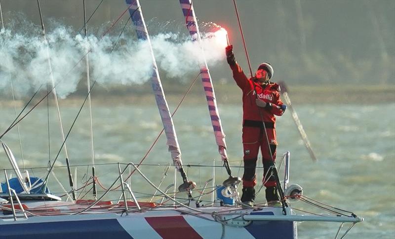 Vendee Globe: Pip Hare returns home to Poole photo copyright Tracy Payne taken at  and featuring the IMOCA class