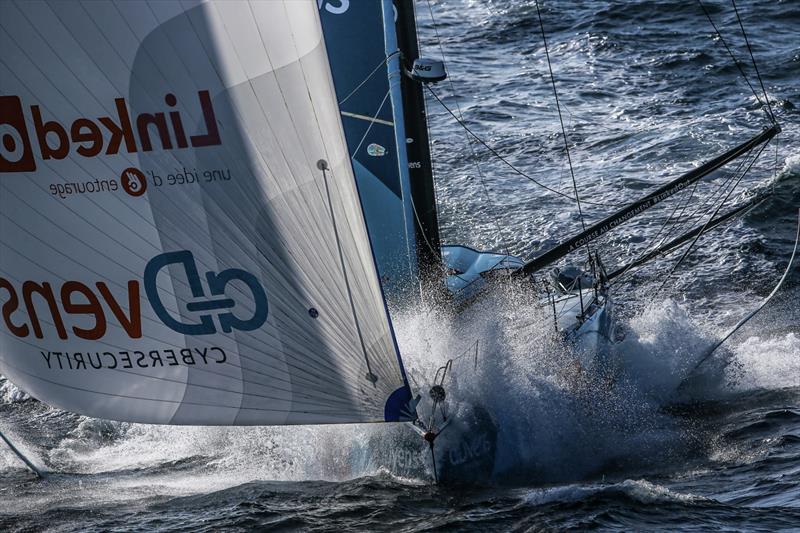 LinkedOut - IMOCA60 - The Ocean Race Europe - Day 2 - off Cape Vincent, Portugal - Leg 2 - Cascais to Alicante  photo copyright Sailing Energy / The Ocean Race taken at  and featuring the IMOCA class