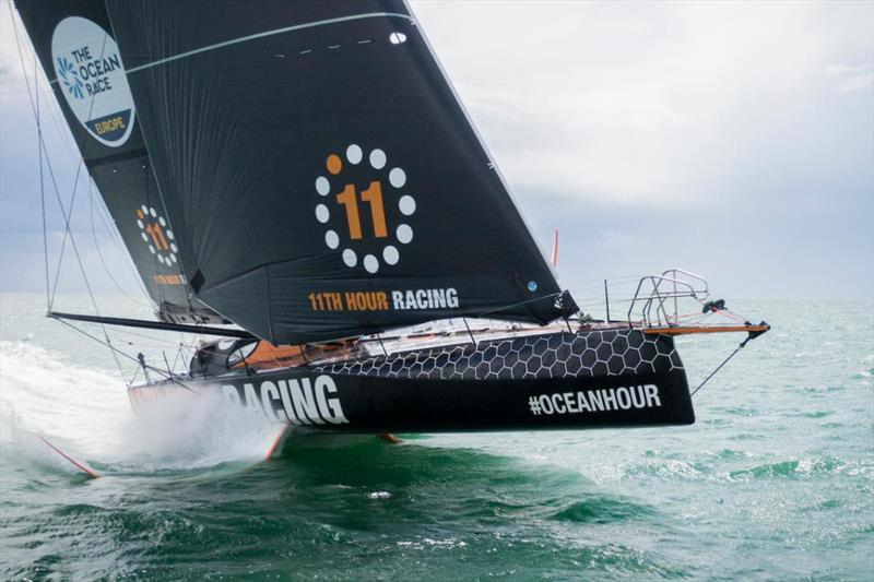 The first new flying IMOCA launched with the Ocean Race in mind - One of two boats entered by 11th Hour Racing  photo copyright Amory Ross / 11th Hour Racing taken at Royal Ocean Racing Club and featuring the IMOCA class