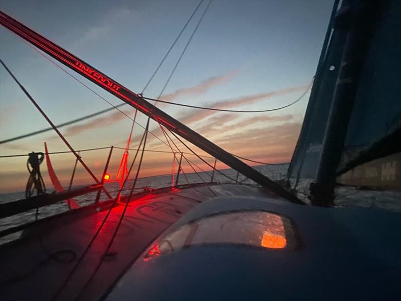 On board LinkedOut - The Ocean Race Europe Leg 3 from Alicante, Spain, to Genoa, Italy photo copyright LinkedOut / The Ocean Race taken at  and featuring the IMOCA class