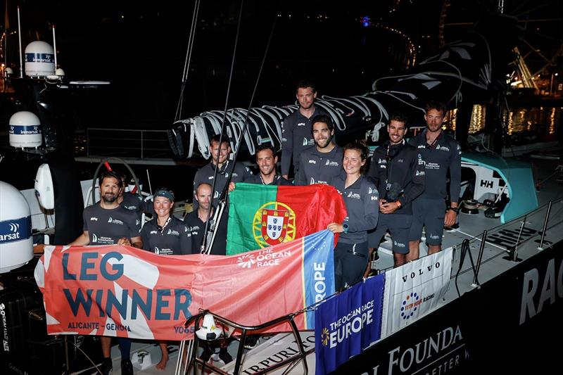 The finish of Leg 3 of The Ocean Race Europe from Alicante, Spain into Genova, Italy photo copyright Sailing Energy / The Ocean Race taken at  and featuring the IMOCA class