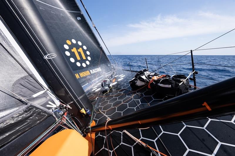 On board 11th Hour Racing Team - The finish of Leg 3 of The Ocean Race Europe from Alicante, Spain into Genova, Italy photo copyright Amory Ross / 11th Hour Racing / The Ocean Race taken at  and featuring the IMOCA class