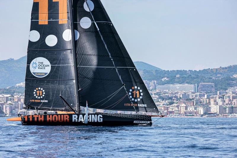11th Hour Racing Team in third place of Leg 3 of The Ocean Race Europe in Genoa, Italy photo copyright Sailing Energy / The Ocean Race taken at  and featuring the IMOCA class