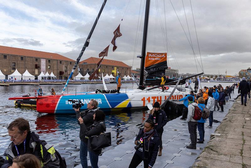 11th Hour Racing Team's two race boats set off on the Transat Jacques Vabre photo copyright Jean-Marie Liot / Alea taken at  and featuring the IMOCA class