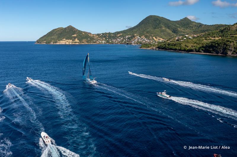 Thomas Ruyant and Morgan Lagravière on LinkedOut win the IMOCA class in the Transat Jacques Vabre photo copyright Jean-Louis Carli / Alea taken at  and featuring the IMOCA class