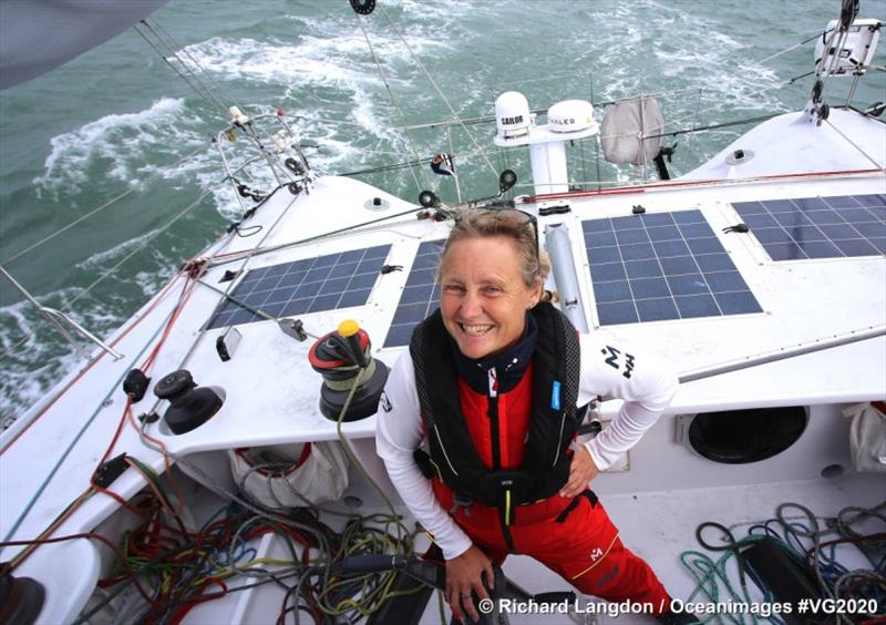 Pip Hare on board the 1rst Medallia - photo © Richard Langdon / Ocean Images