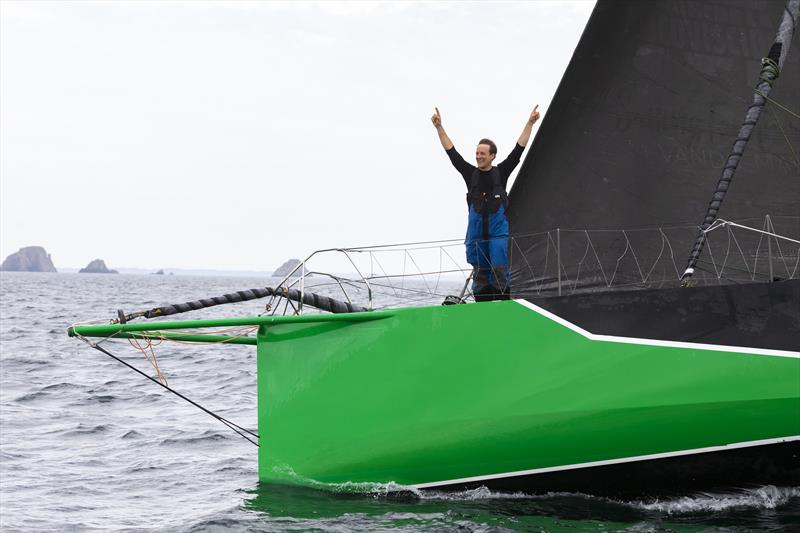 Conrad Colman on Imagine during the Guyader Bermudes 1000 Race photo copyright François Van Malleghem taken at  and featuring the IMOCA class