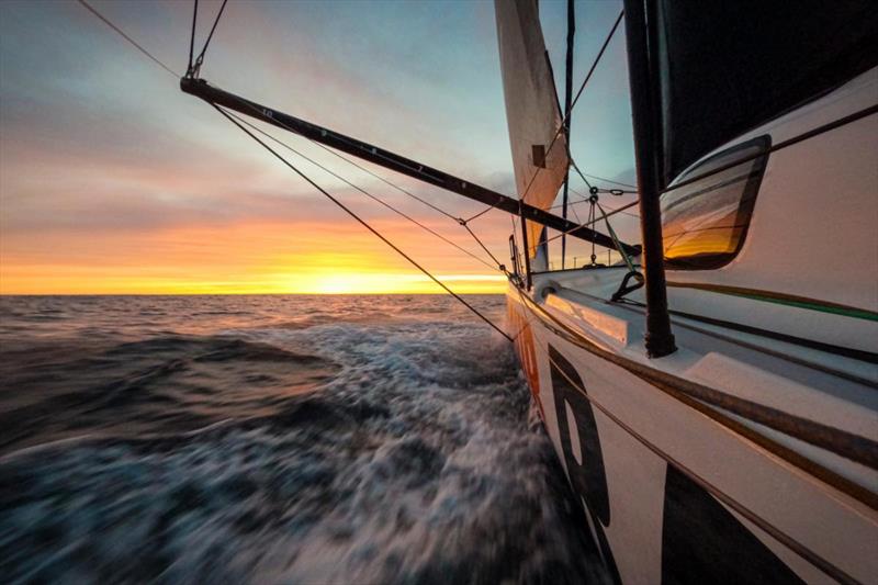 11th Hour Racing Team sets sail for Newport, Rhode Island photo copyright Amory Ross / 11th Hour Racing taken at  and featuring the IMOCA class