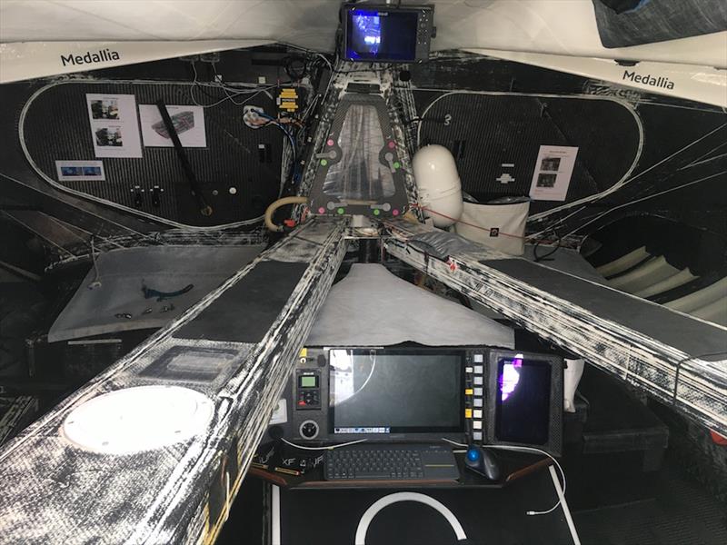 Nav station aboard the IMOCA Medallia ahead of the 2022 Vendée Arctique - photo © Sue Pelling