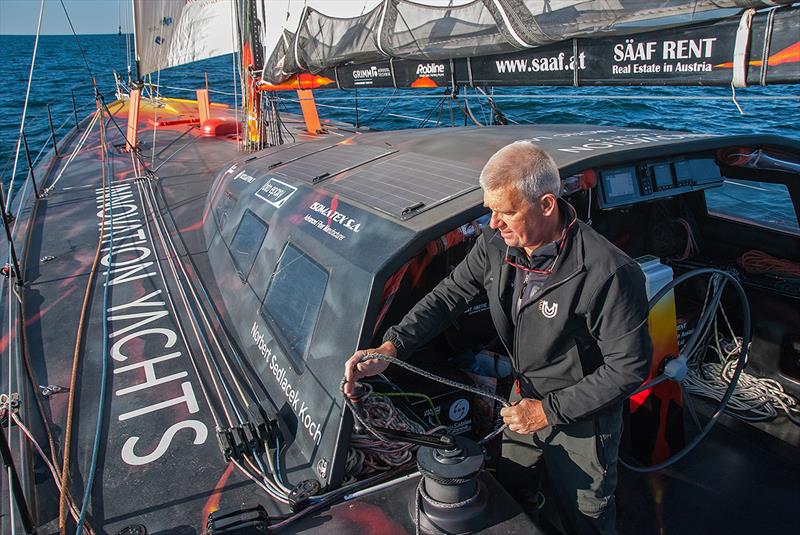 Norbert Sedlacek Koch in cockpit of  IY Open60AAL photo copyright Innovation Yachts taken at  and featuring the IMOCA class