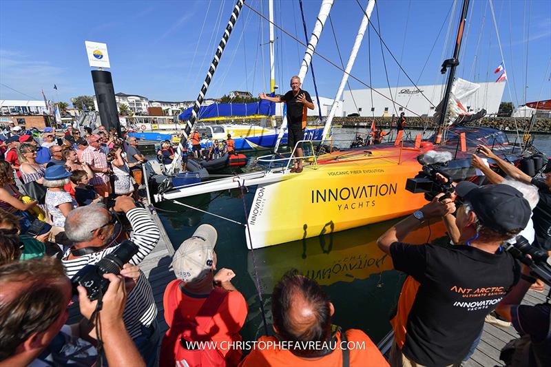 Norbert at his departure in 2019 photo copyright Christophe Favreau taken at  and featuring the IMOCA class