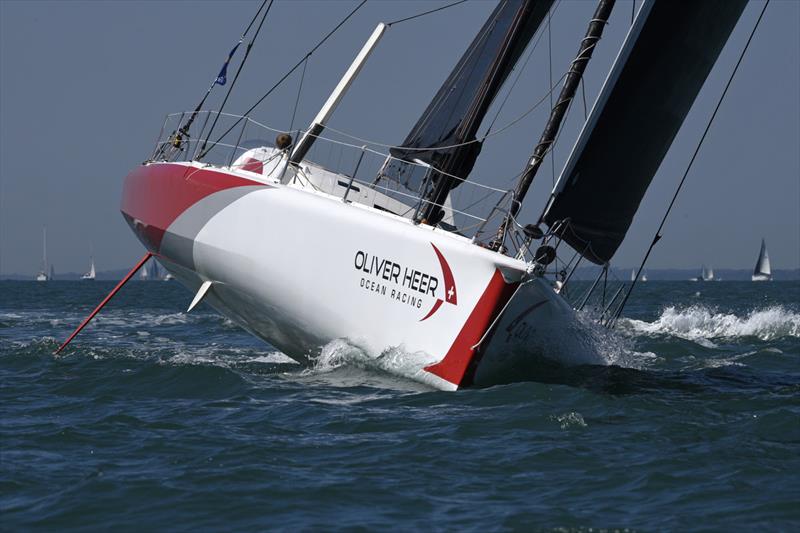 IMOCA Oliver Heer Ocean Racing was the first to round Bembridge Ledge Buoy in the Sevenstar Round Britain & Ireland Race - photo © Rick Tomlinson / RORC