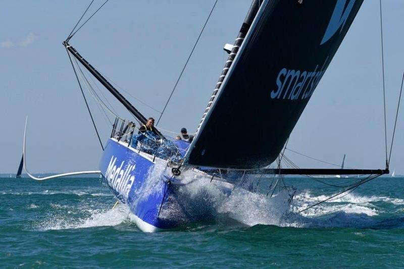 Pip Hare's IMOCA Medallia is to the south west of Ireland and 40nm ahead of Pegasus of Northumberland - 2022 Sevenstar Round Britain & Ireland Race, Day 2 photo copyright Rick Tomlinson / www.rick-tomlinson.com taken at Royal Ocean Racing Club and featuring the IMOCA class