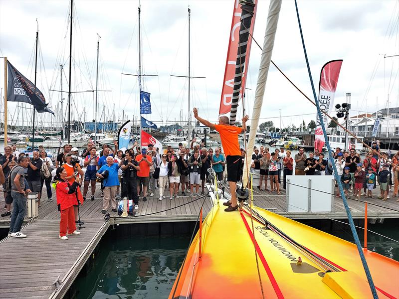 Norbert on IY Open60AAL giving a speech - ANT ARCTIC LAB photo copyright Innovation Yachts taken at  and featuring the IMOCA class