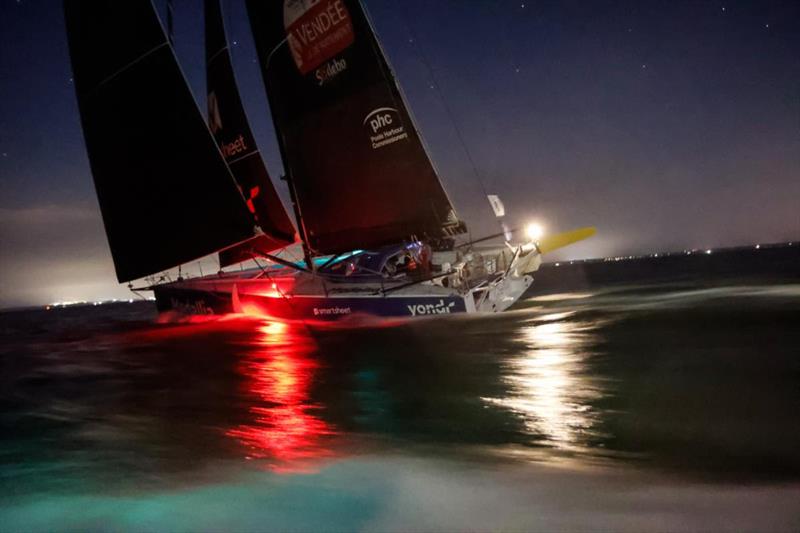 Pip Hare's IMOCA Medallia takes line honours in the Sevenstar Round Britain and Ireland Race photo copyright Paul Wyeth / pwpictures.com taken at Royal Ocean Racing Club and featuring the IMOCA class