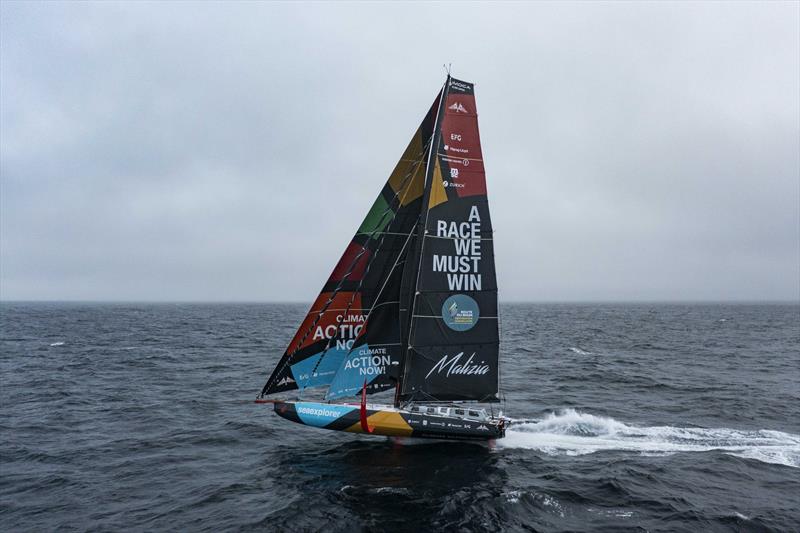 German Boris Herrmann at the helm of his IMOCA Malizia-Seaexplorer - photo © Pierre Bouras