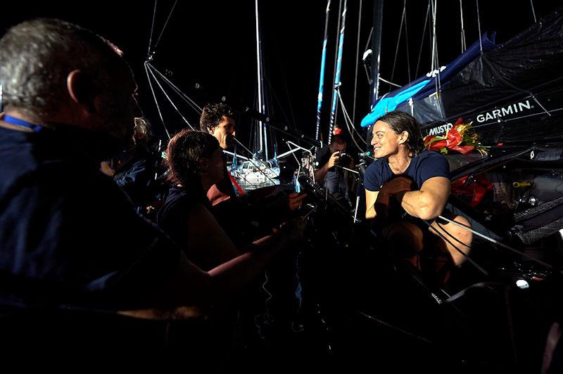 Justine Mettraux (Teamwork.net) finishes seventh and top female in the IMOCA class, Route du Rhum-Destination Guadeloupe photo copyright Arnaud Pilpré / #RDR2022 taken at  and featuring the IMOCA class