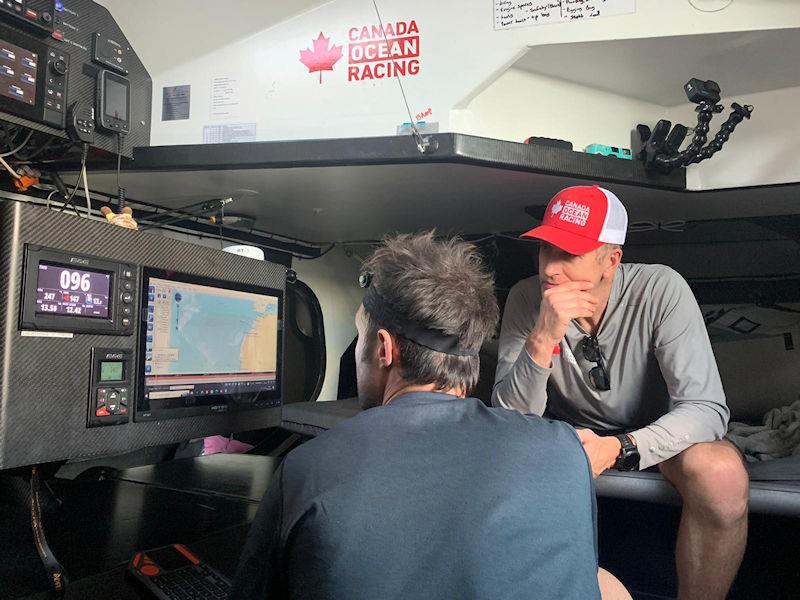 Studing onboard Canada Ocean Racing in the 2023 RORC Transatlantic Race photo copyright COR taken at Royal Ocean Racing Club and featuring the IMOCA class