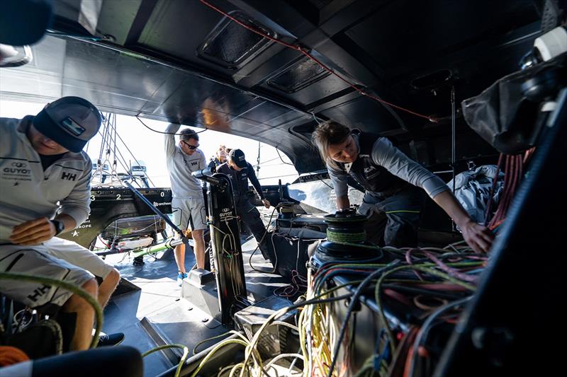 The practice race was all about teamwork on board GUYOT environnement - Team Europe - photo © Charles Drapeau / GUYOT environnement - Team Europe