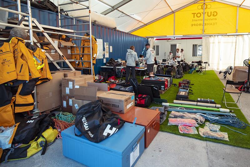 Packing day at the base of GUYOT environnement - Team Europe - photo © Julius Osner / GUYOT environnement - Team Europe