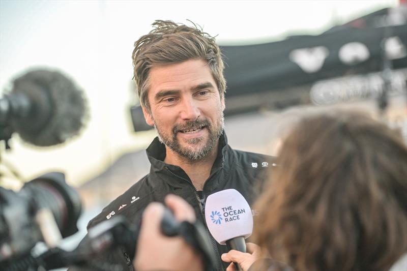 Boris Herrmann as he stepped onto the pontoon in Mindelo photo copyright Sailing Energy / The Ocean Race taken at  and featuring the IMOCA class