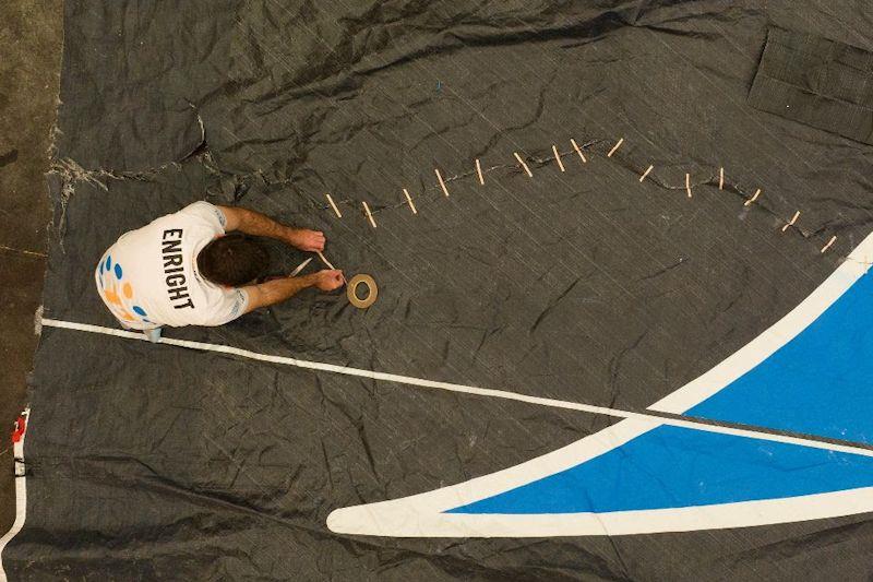 Sail repairs for 11th Hour Racing Team - The Ocean Race - photo © Sailing Energy / The Ocean Race