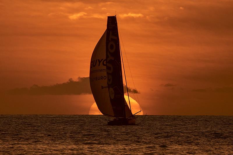 Sailing into the night, the search for the wind began for GUYOT environnement - Team Europe - The Ocean Race photo copyright Felix Diemer / GUYOT environnement - Team Europe taken at  and featuring the IMOCA class