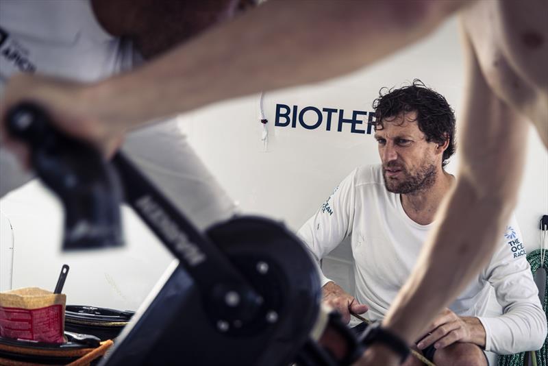 The Ocean Race Leg 2, Day 8 onboard Biotherm photo copyright Anne Beauge / Biotherm taken at  and featuring the IMOCA class