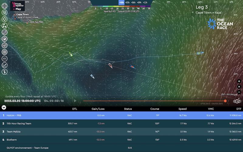 The Ocean Race tracker photo copyright The Ocean Race taken at  and featuring the IMOCA class