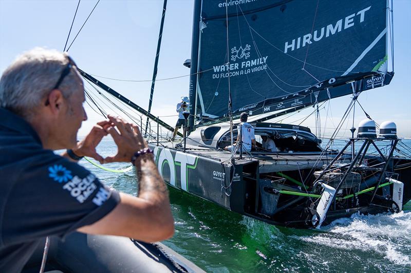 The shore crew wishes the transfer team a safe journey - The Ocean Race - photo © Gauthier Lebec / GUYOT environnement - Team Europe