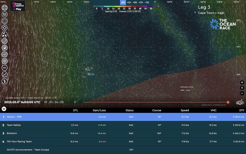 The Ocean Race 2022-23 Leg 3 Tracker photo copyright The Ocean Race taken at  and featuring the IMOCA class