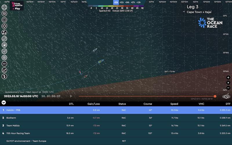 The Ocean Race 2022-23 Leg 3 Tracker - photo © The Ocean Race