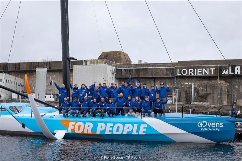 TR Racing's new IMOCA is launched in Lorient - photo © Pierre Bouras / TR Racing