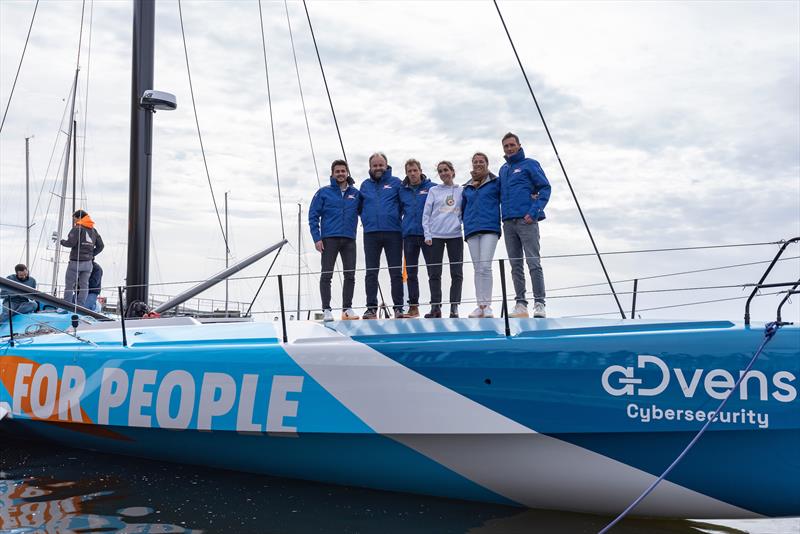 TR Racing's new IMOCA is launched in Lorient photo copyright Pierre Bouras / TR Racing taken at  and featuring the IMOCA class