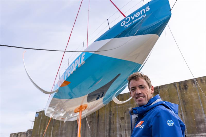 TR Racing's new IMOCA is launched in Lorient - photo © Pierre Bouras / TR Racing