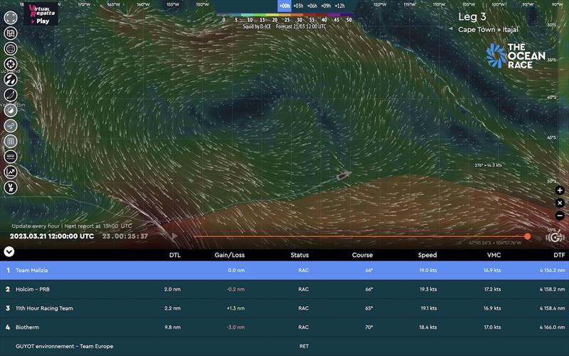 The Ocean Race 2022-23 Leg 3 Tracker - photo © The Ocean Race