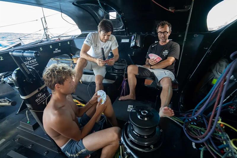 During the transfer there were many moments for the crew to enjoy their time together - The Ocean Race photo copyright Charles Drapeau / GUYOT environnement - Team Europe taken at  and featuring the IMOCA class