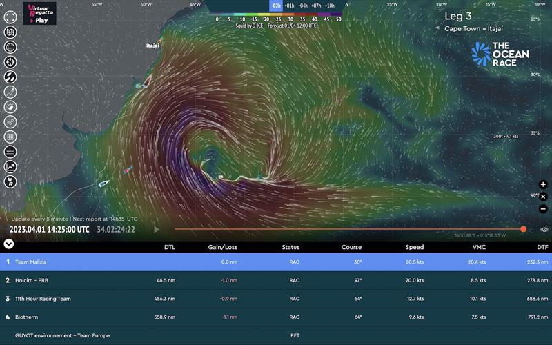 The Ocean Race tracker photo copyright The Ocean Race taken at  and featuring the IMOCA class