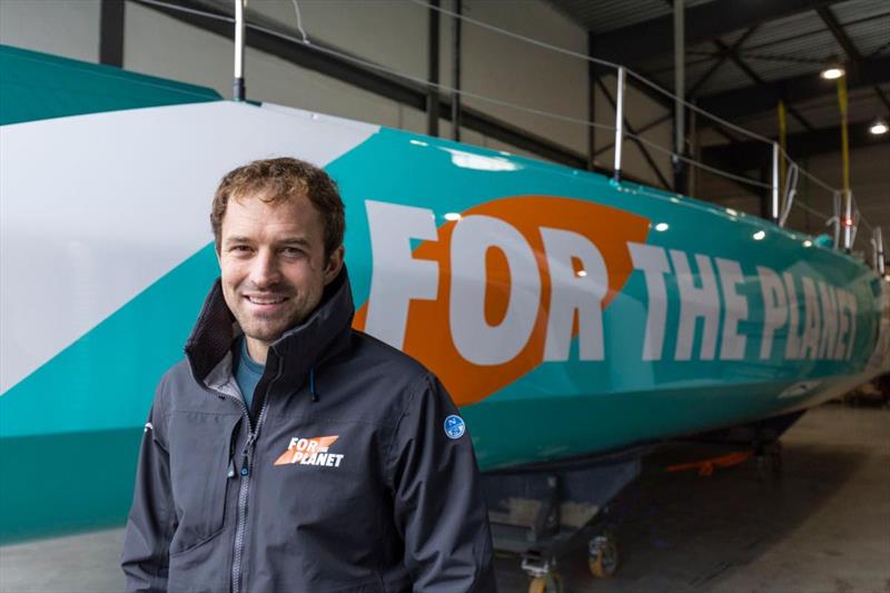 Britain's Sam Goodchild will hook up with Thomas Ruyant in their joint two-boat ‘For People and Planet' campaign, backed by their respective sponsors Advens and Leyton photo copyright Pierre Bouras taken at Royal Ocean Racing Club and featuring the IMOCA class