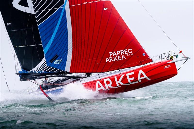 Yoann Richomme's Paprec Arkéa was launched in February photo copyright Polaryse / Paprec Arkea taken at Royal Ocean Racing Club and featuring the IMOCA class