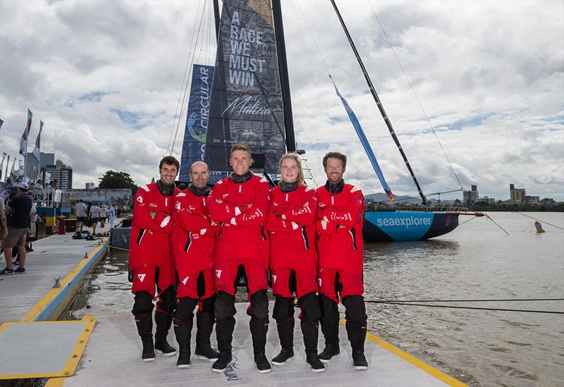 Team Malizia's sailing crew for Leg 4 (from left to right): Antoine Auriol, Nico Lunven, Will Harris, Rosalin Kuiper, and Christopher Pratt - The Ocean Race - photo © Ricardo Pinto / Team Malizia