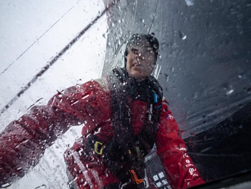 The Ocean Race 2022-23 - 24 May 2023, Leg 5, Day 3 onboard Team Malizia. Rosalin Kuiper in the storm - photo © Antoine Auriol / Team Malizia / The Ocean Race