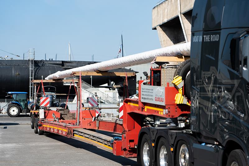 The yacht, mast, foils and rudder are being repaired in Kiel at the Knierim shipyard to get GUYOT environnement - Team Europe back on the start line in Aarhus - photo © Gauthier Lebec