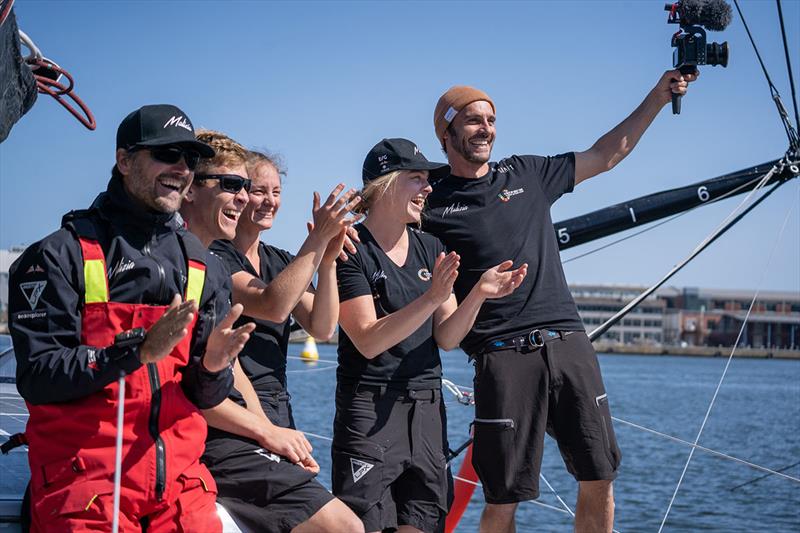 Team Malizia after the inport race in Aarhus, Denmark photo copyright Marie Lefloch / Team Malizia taken at  and featuring the IMOCA class